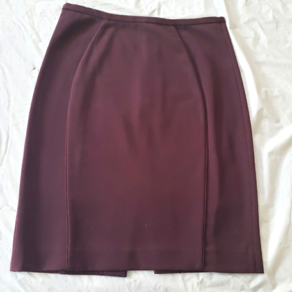 Rich plum colored pencil skirt